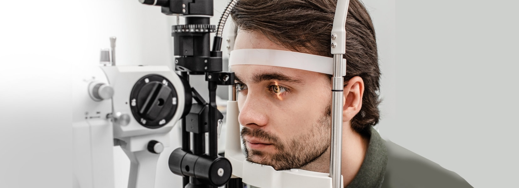 young man during eye exam in St. Augustine